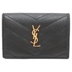 Saint Laurent YSL Trifold Wallet Black