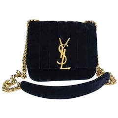 Velvet crossbody bag Saint Laurent Black in Velvet - 36824855