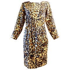 Saint Laurent, Yves "Leopard" Silk Dress 1980s 