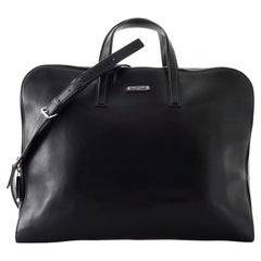 Saint Laurent Zip Around Convertible Flat Briefcase Leather