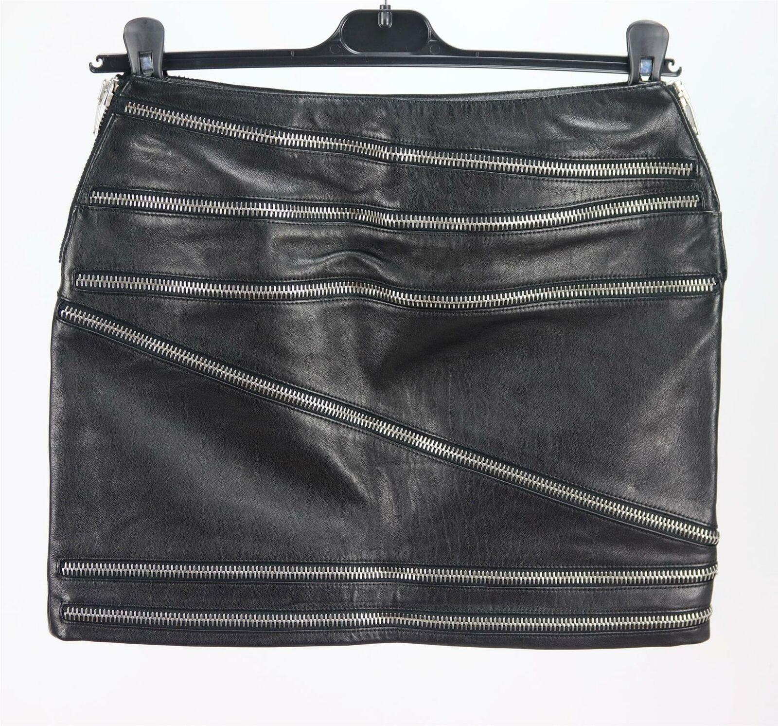 saint laurent leather mini skirt
