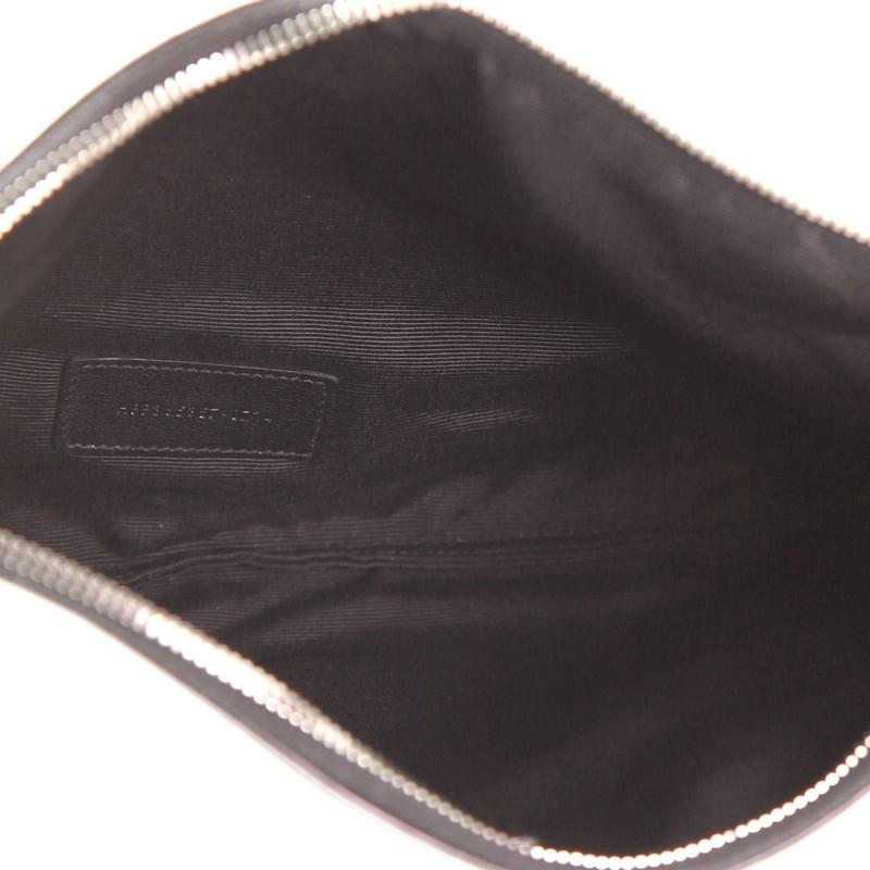 Saint Laurent Zip Pouch Crystal Embellished Leather Medium 1