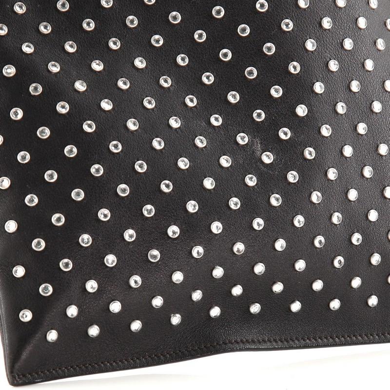 Saint Laurent Zip Pouch Crystal Embellished Leather Medium 3