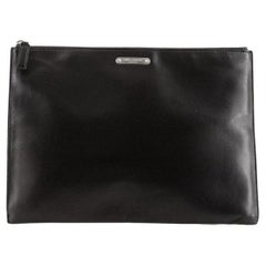 Saint Laurent Zip Pouch Leather Medium