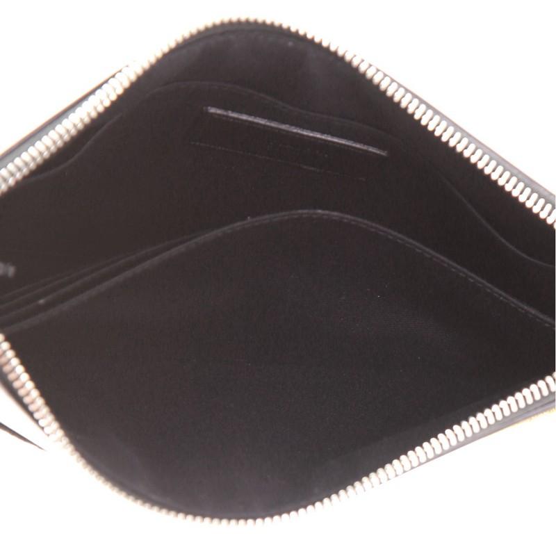 Saint Laurent Zip Pouch Patch Embellished Leather Small 1