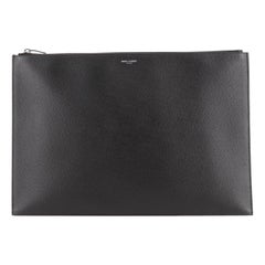Saint Laurent Zipped Document Holder Leather Large