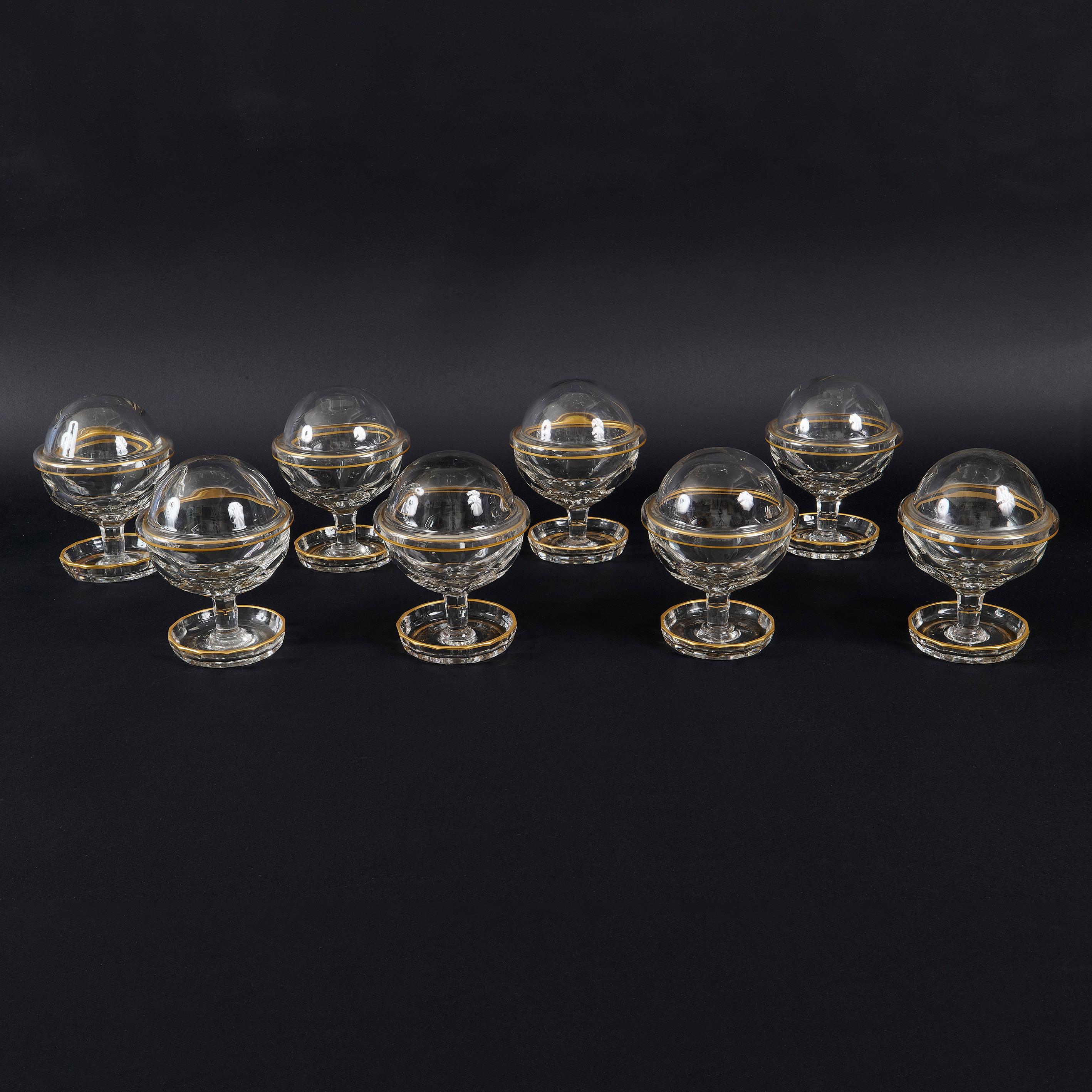 Saint Lois Credited Satz von Höhe Kristall Schale Gläser im Zustand „Gut“ im Angebot in Roma, IT