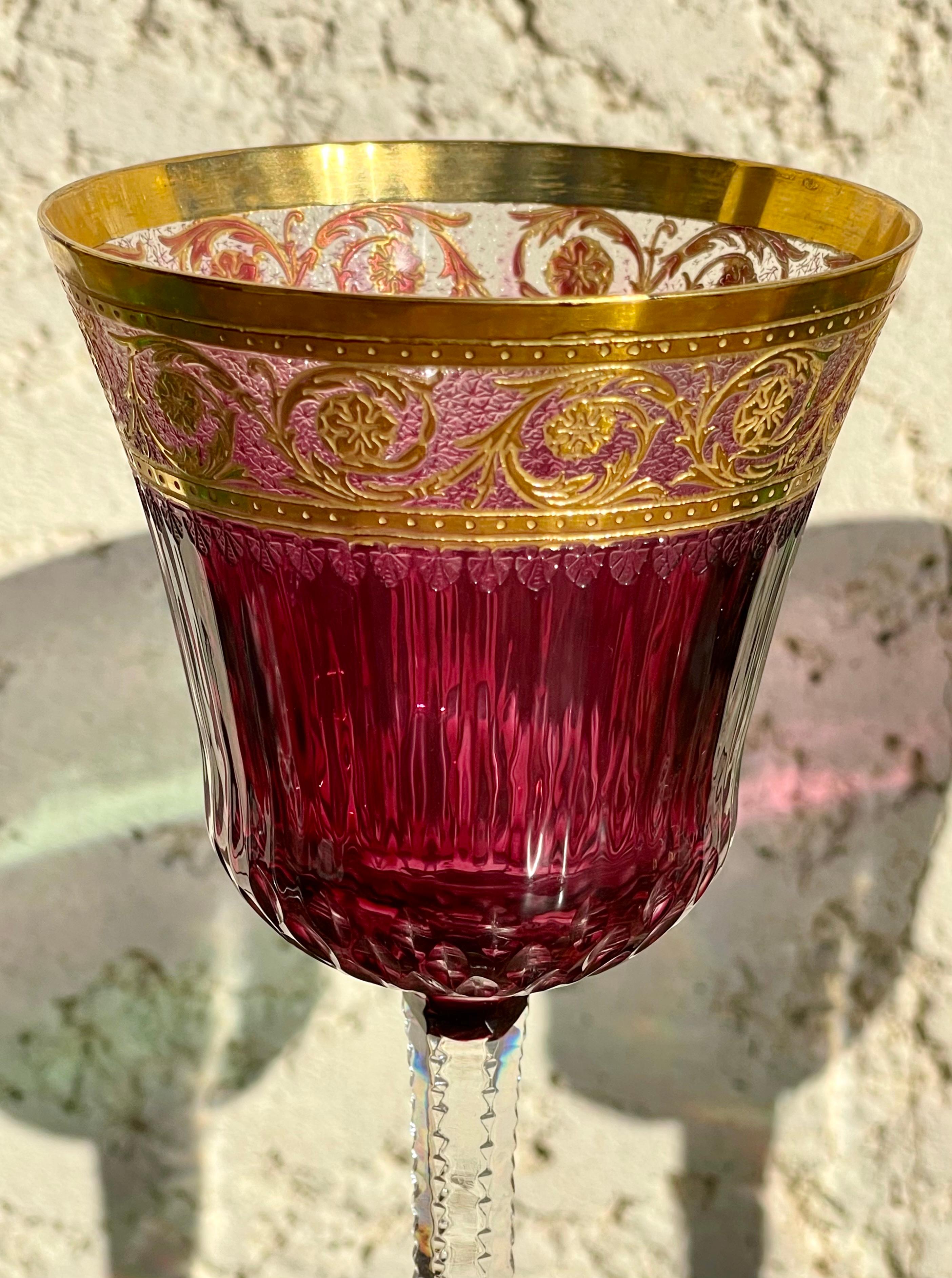 Saint Louis - 12 Bunte Disteln von Roemers (Kristall) im Angebot