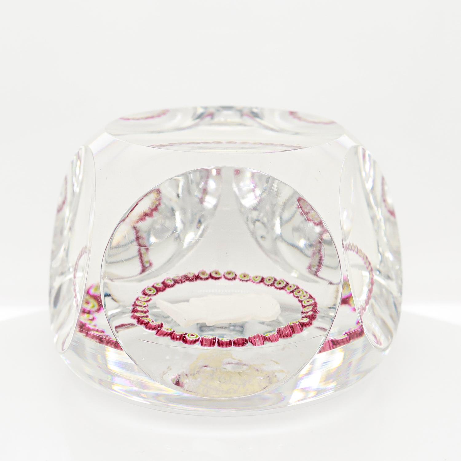 Saint-Louis 1967 King Louis Bicentennial French Art Glass Sulphide Paperweight For Sale 6
