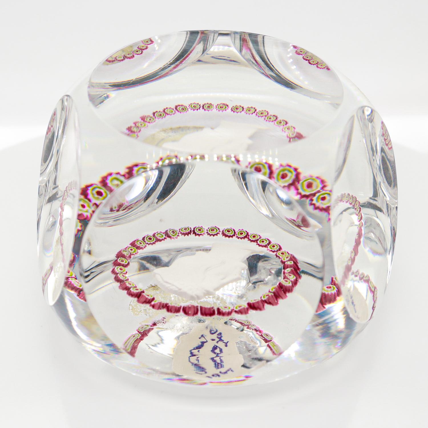 Saint-Louis 1967 King Louis Bicentennial French Art Glass Sulphide Paperweight For Sale 8