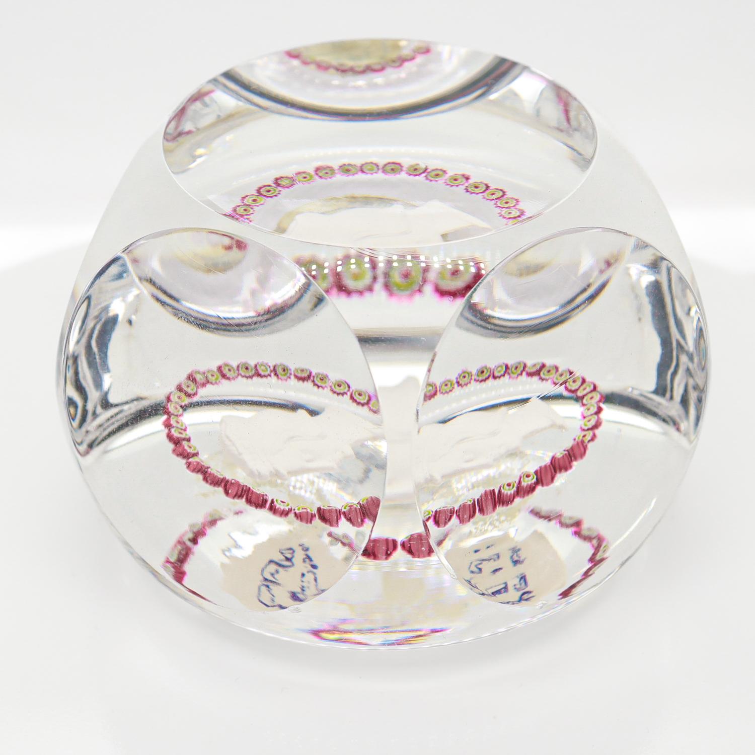 Saint-Louis 1967 King Louis Bicentennial French Art Glass Sulphide Paperweight For Sale 9