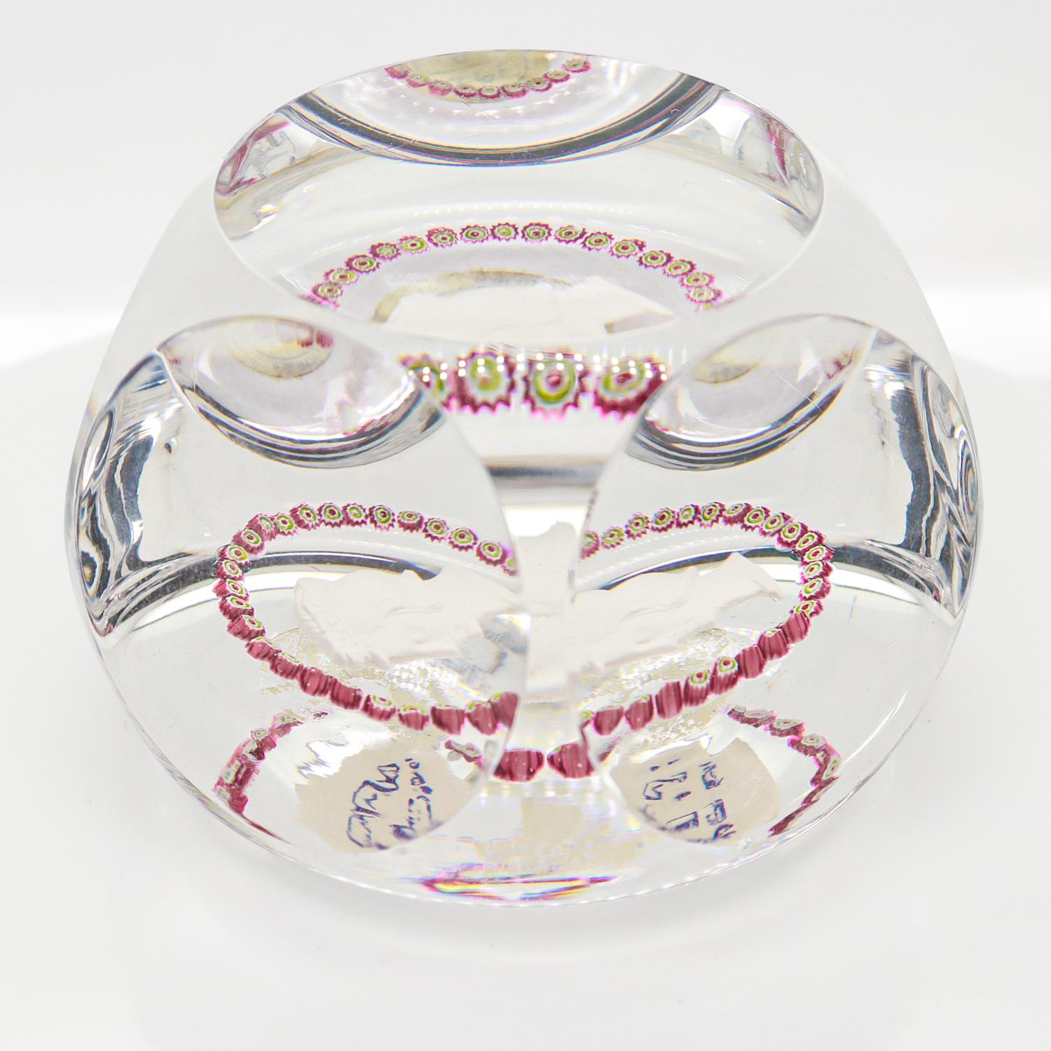 Saint-Louis 1967 King Louis Bicentennial French Art Glass Sulphide Paperweight For Sale 10