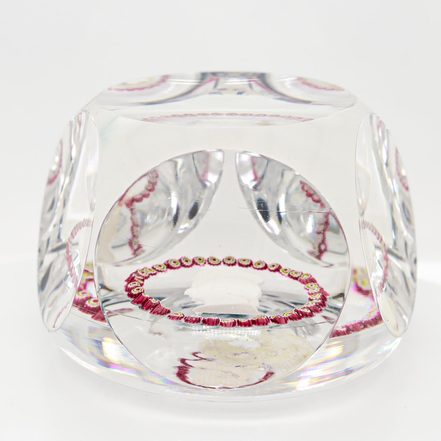 Saint-Louis 1967 King Louis Bicentennial French Art Glass Sulphide Paperweight For Sale 3