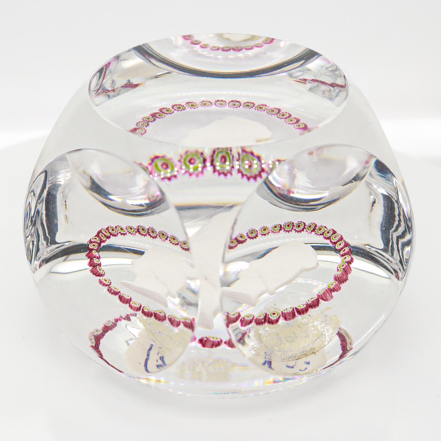Saint-Louis 1967 King Louis Bicentennial French Art Glass Sulphide Paperweight For Sale 4