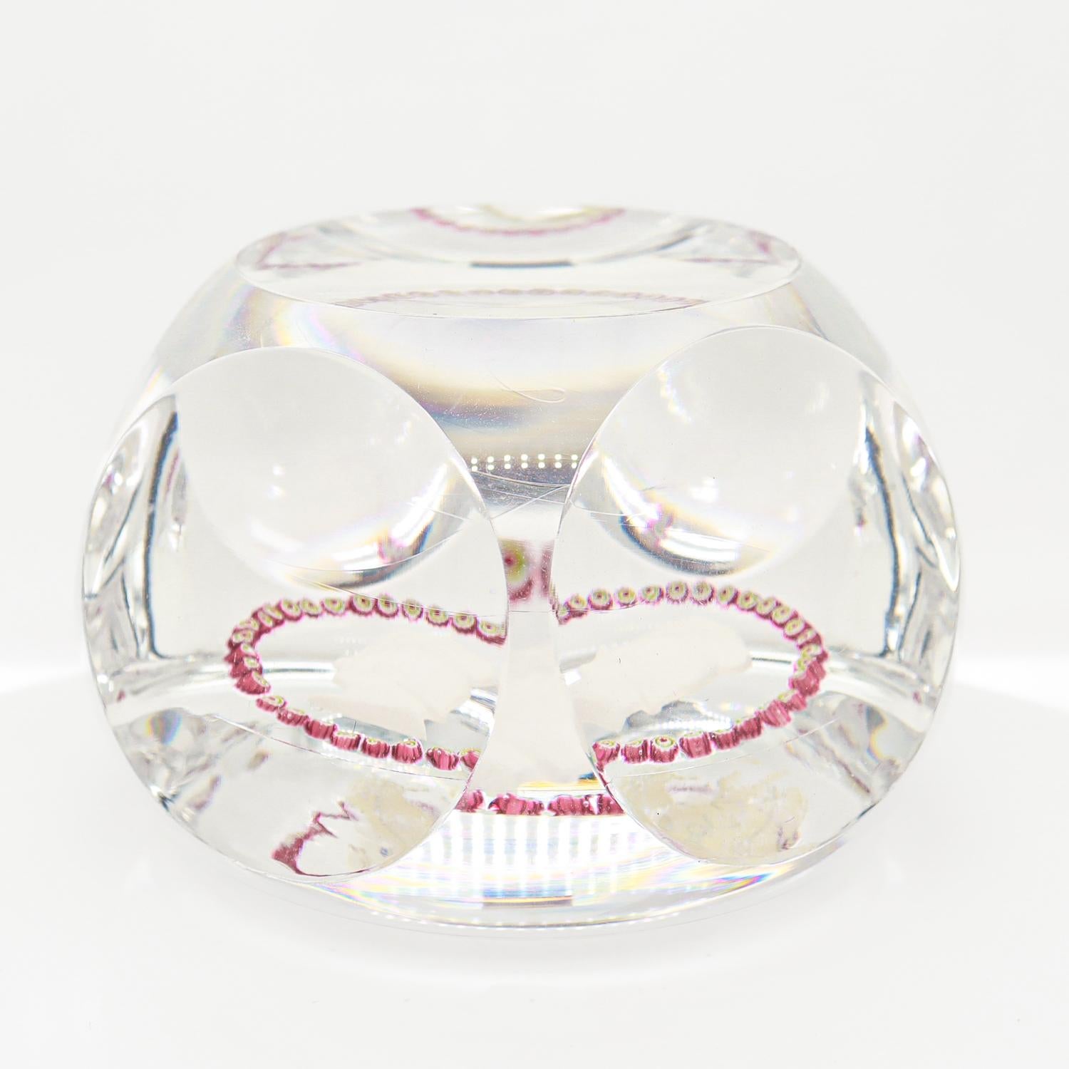 Saint-Louis 1967 King Louis Bicentennial French Art Glass Sulphide Paperweight For Sale 5