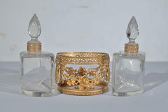 Saint-Louis Bedside Water Carafe & Pair of Bottles