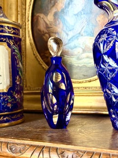 Frasco de perfume «Saint Louis Blue Overlay Crystal», edición limitada de 1998