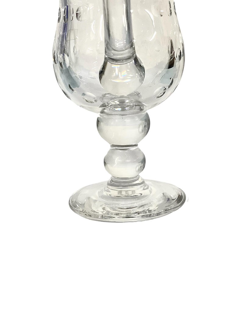 Pichet Saint Louis Motif Fleurs - Verre Cristal - Avec Boîte De Rangement - Fabriqué Au Japon