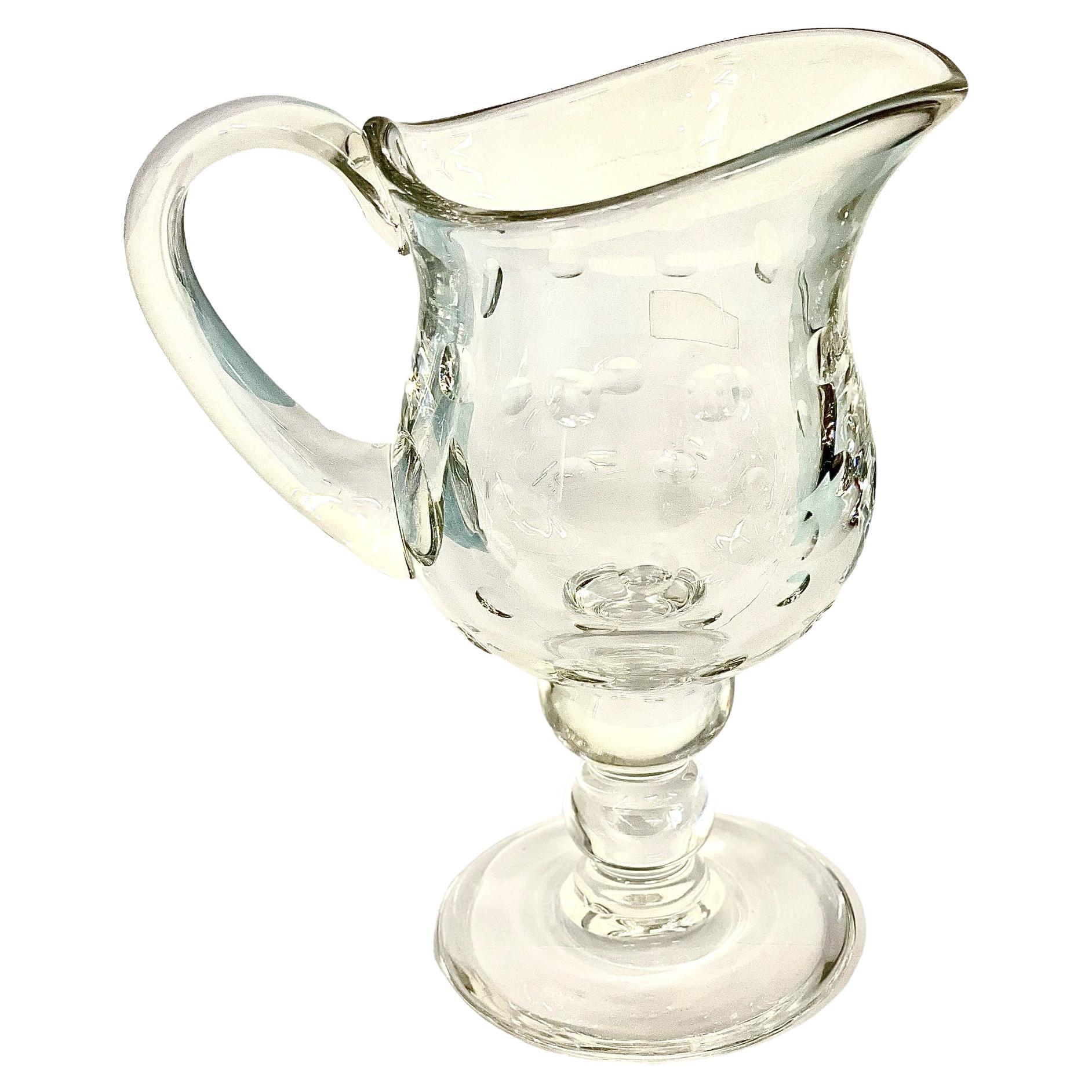 Jarra de agua de cristal francés Saint Louis "Burbujas