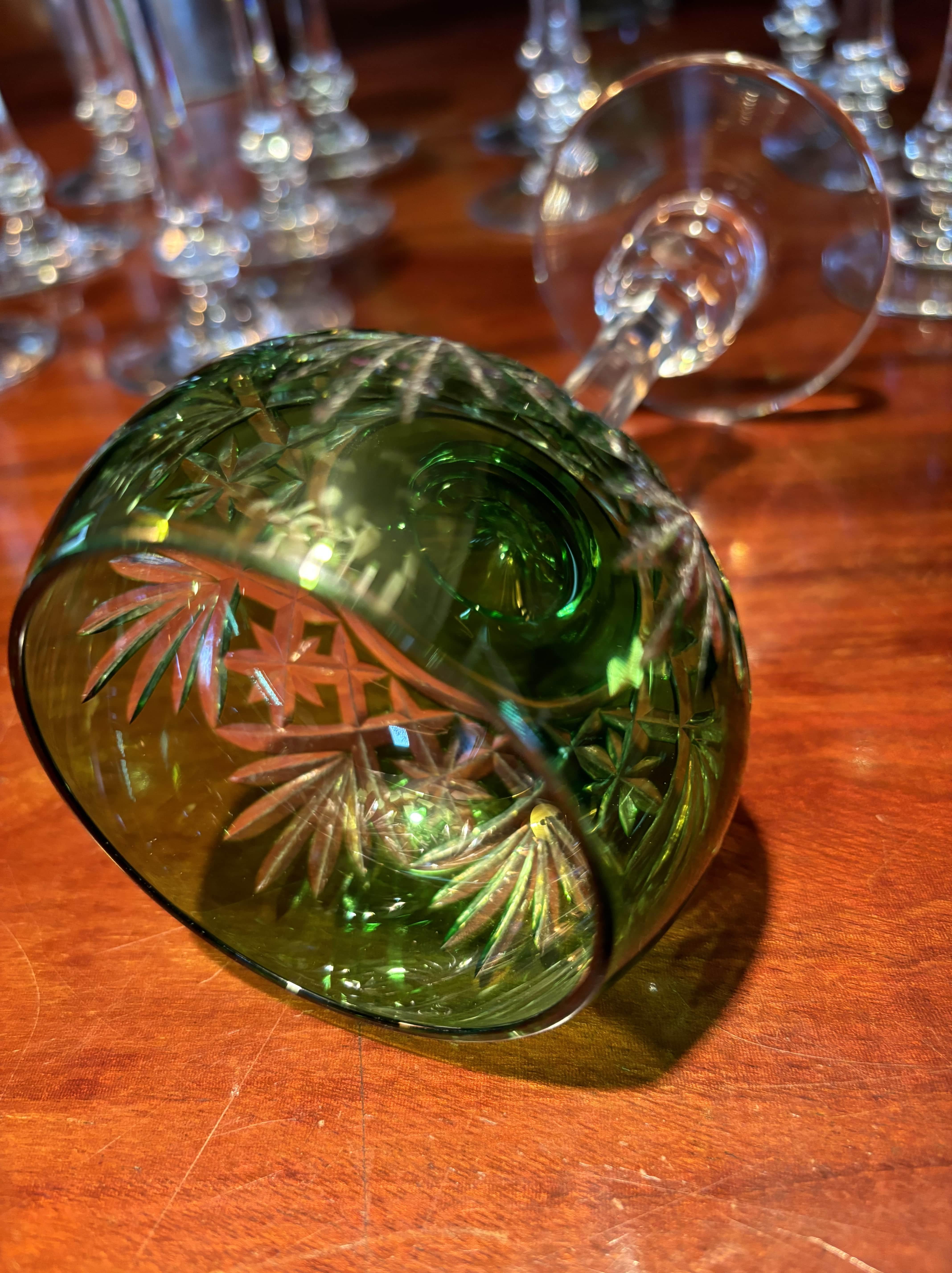 Saint Louis cristallerie, Set di 12 bicchieri da vino in cristallo, modello Greene & Greene in vendita 10