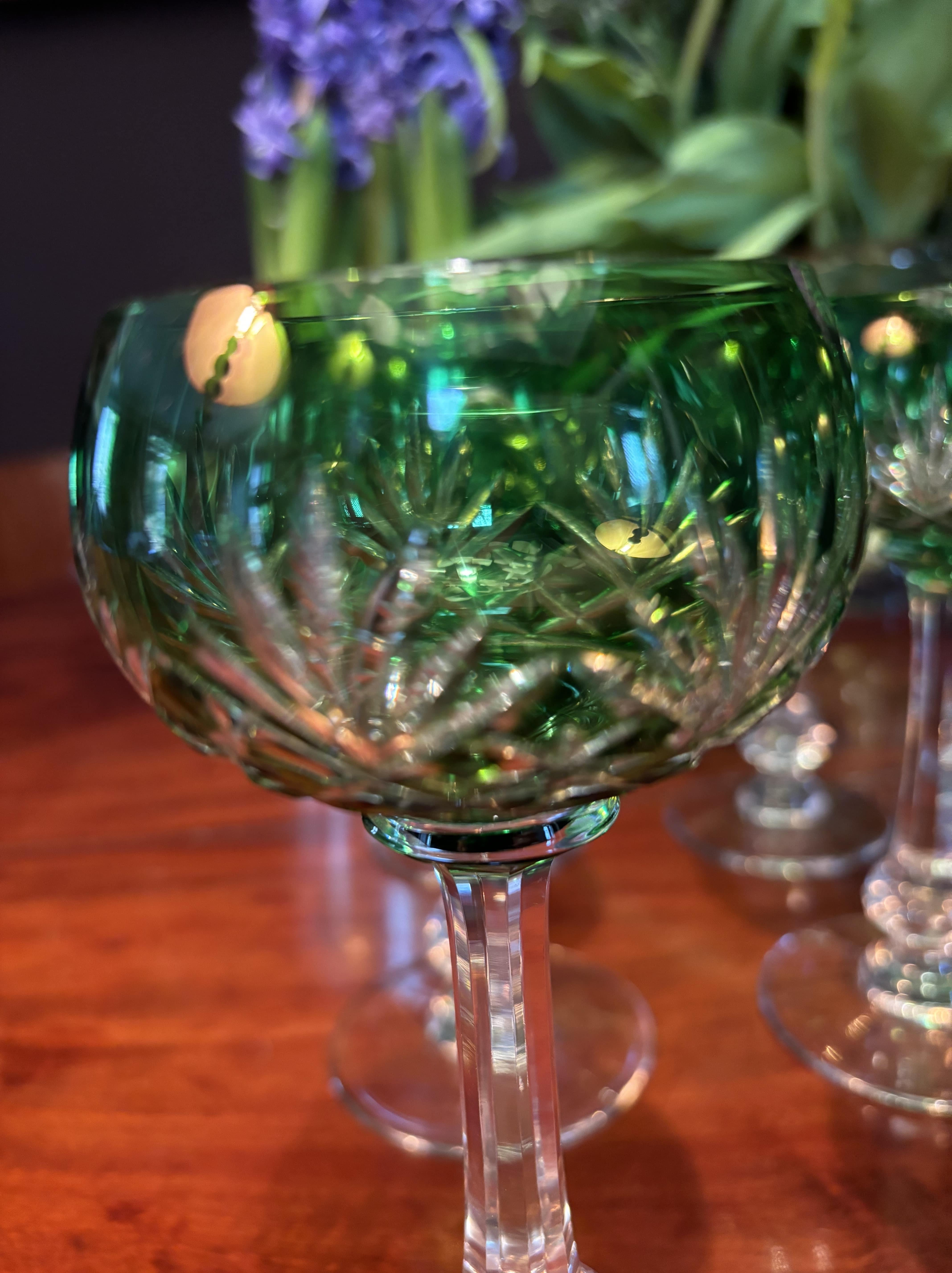 Saint Louis cristallerie, Set di 12 bicchieri da vino in cristallo, modello Greene & Greene In condizioni ottime in vendita a RUEIL-MALMAISON, FR