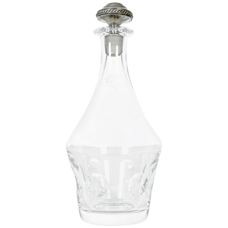 Saint Louis Crystal Barware Decanter or Sterling Silver Stopper at 1stDibs