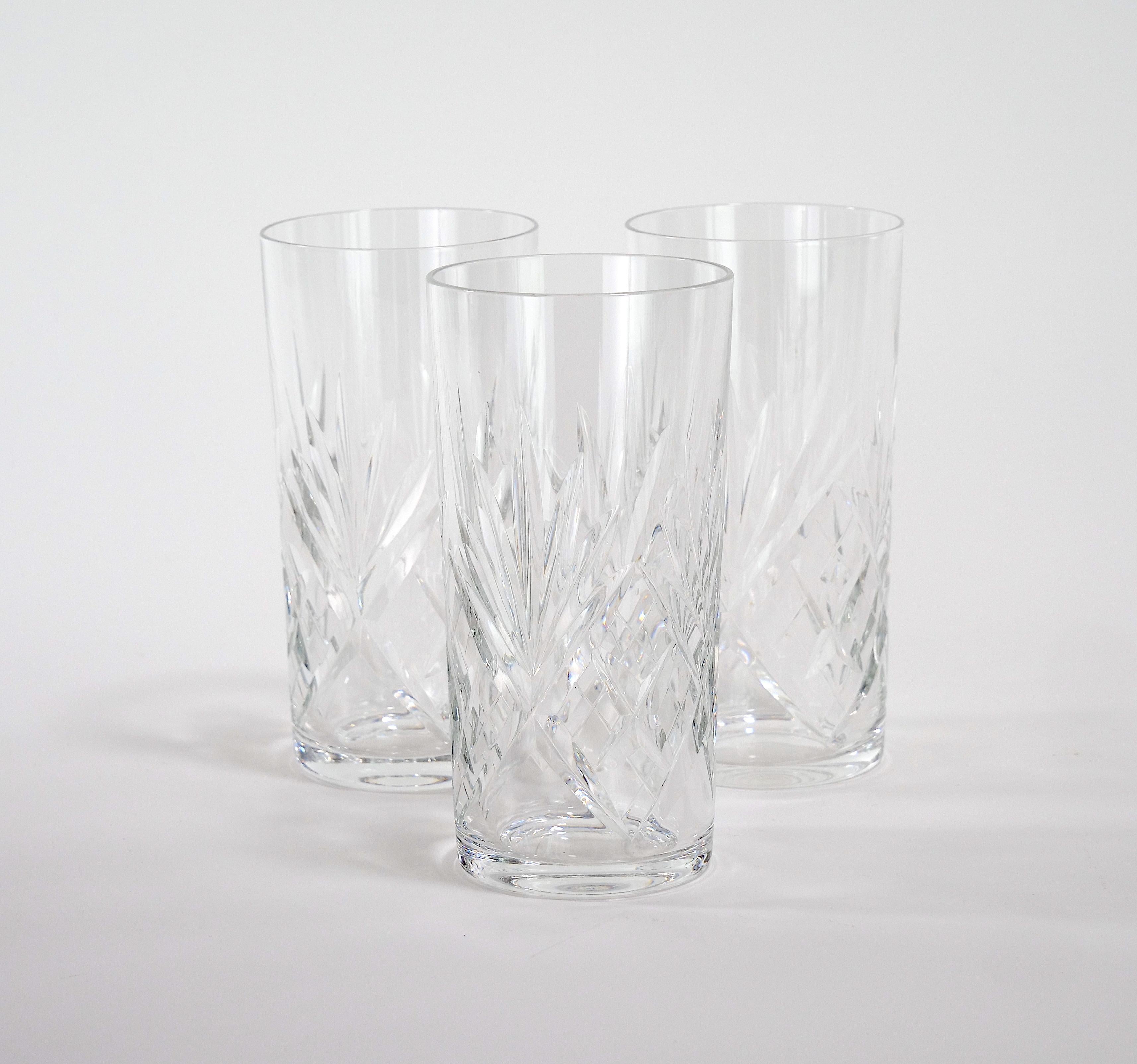 Saint Louis Crystal Barware High Ball Service / 12 People In Good Condition For Sale In Tarry Town, NY