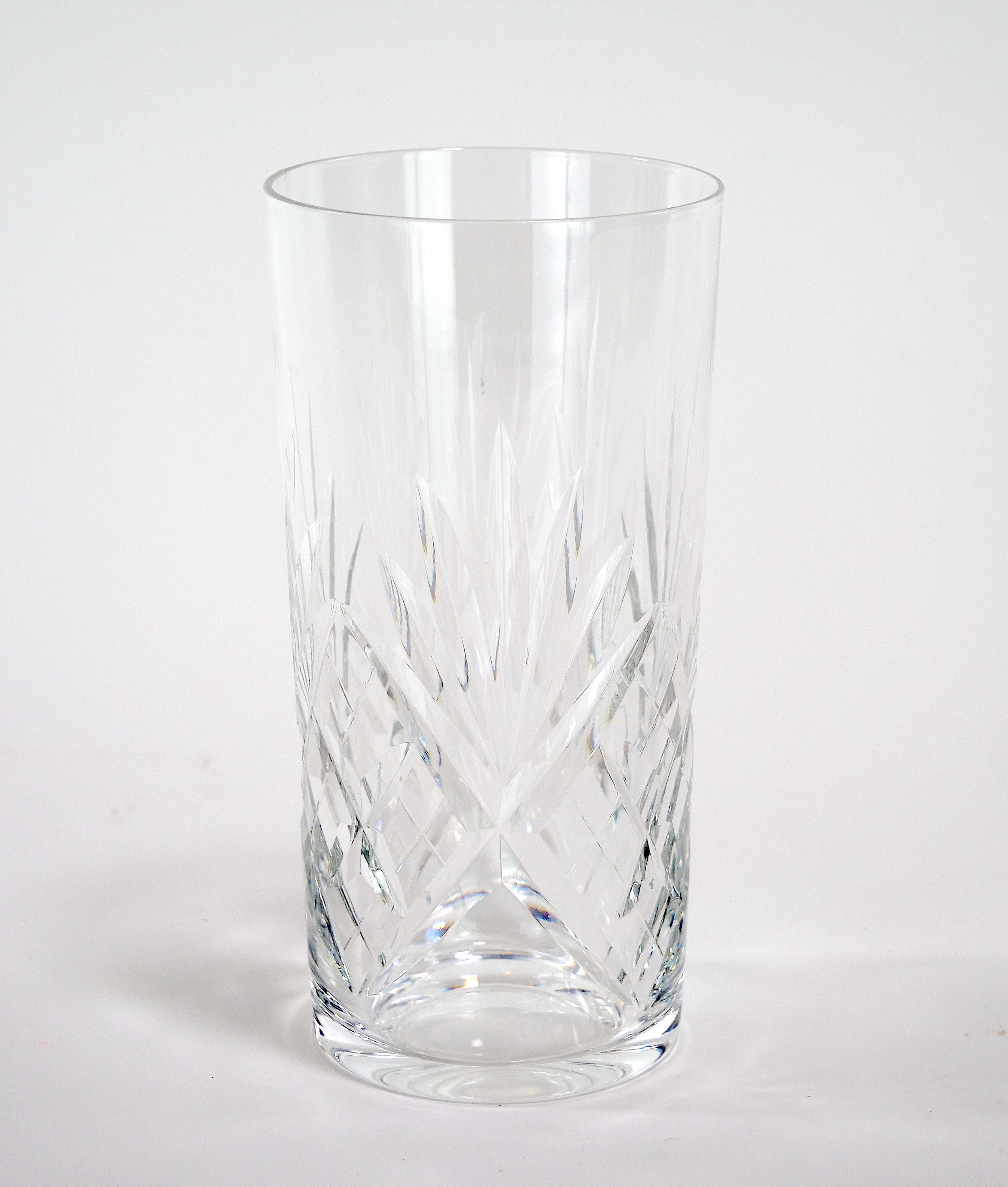 20th Century Saint Louis Crystal Barware High Ball Service / 12 People For Sale