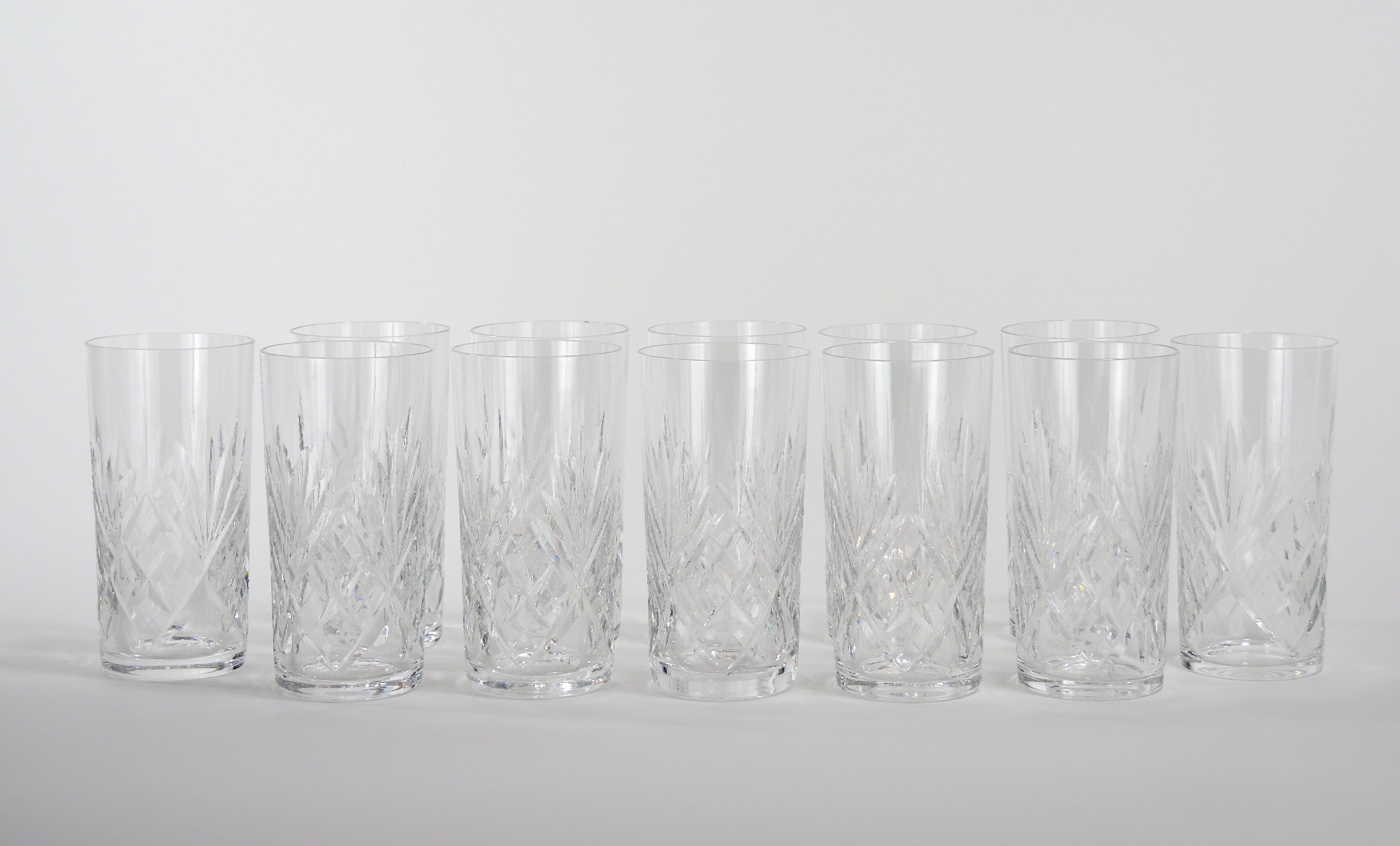Saint Louis Crystal Barware High Ball Service / 12 People For Sale 3