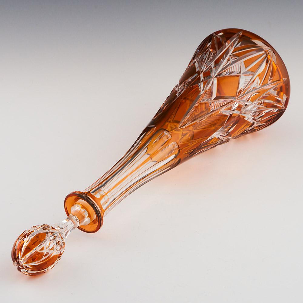 French Saint Louis Crystal Decanter Cut To Clear c1910