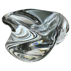 Saint Louis Crystal France Clear Glass Organic Form Decorative Bowl Vide-Poche
