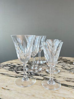 Saint Louis Crystal Glass Service, Cerdagne Pattern, 20th Century