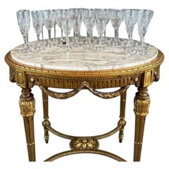 Saint Louis Crystal Glassware Set, Chantilly Model (26 Pieces), 20th Century