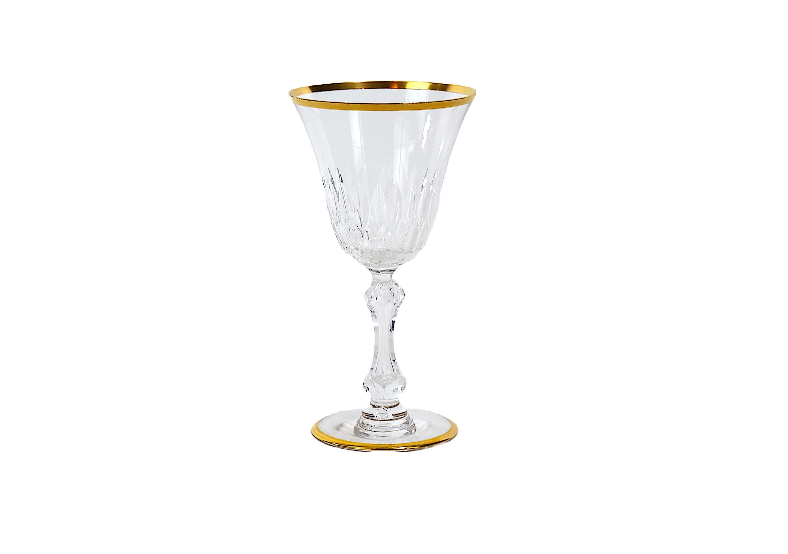 Service d'argenterie de table à bordure dorée en cristal de Saint Louis / 12 personnes en vente 3