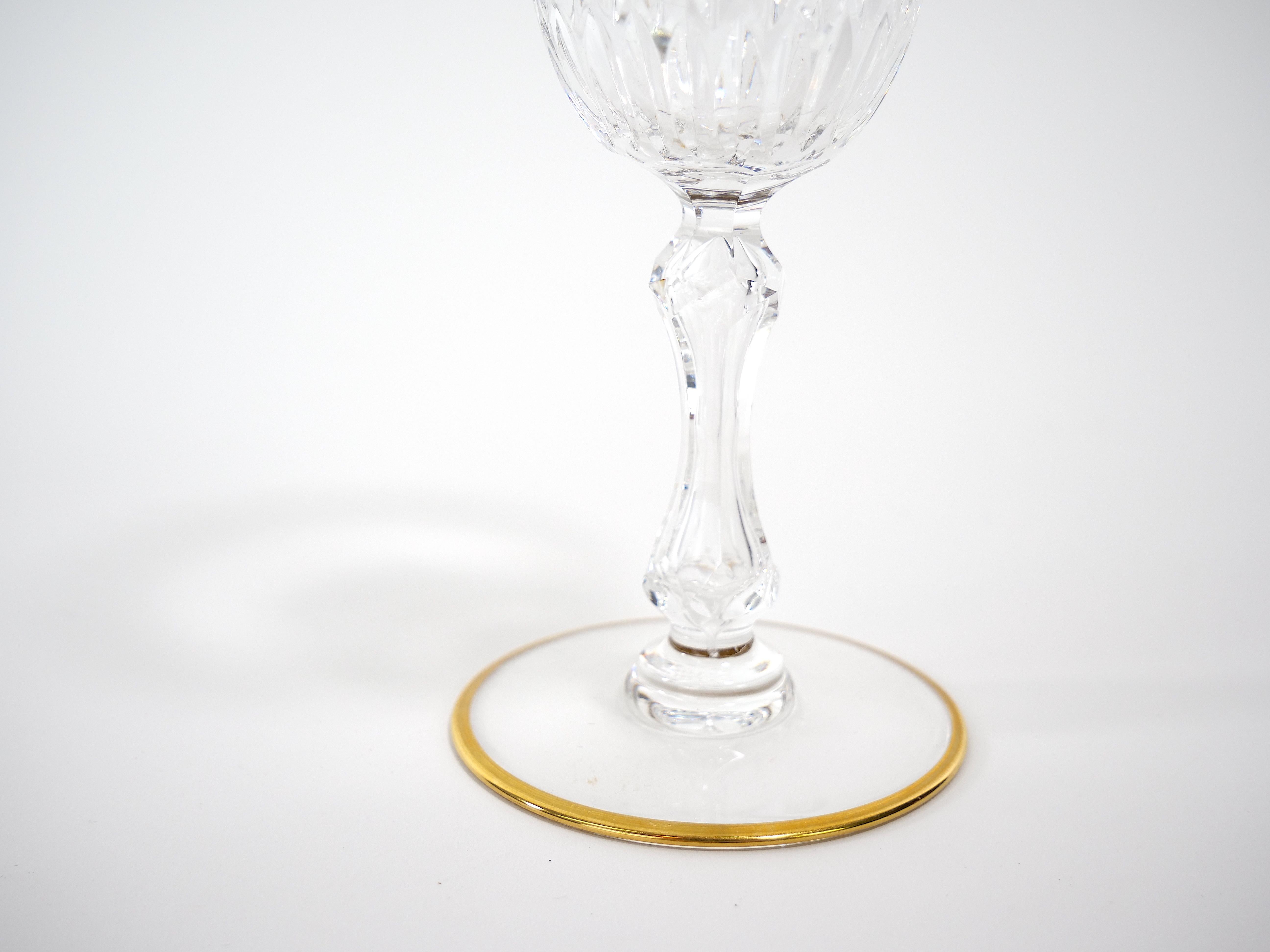 Saint Louis Crystal Gold Trim Tableware Service / 12 People For Sale 3