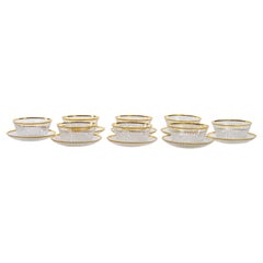 Saint Louis Crystal Gold Trim Tableware Service / 8 People