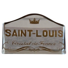 Saint-Louis Crystal of France Shop Sign with Gilt Highlights