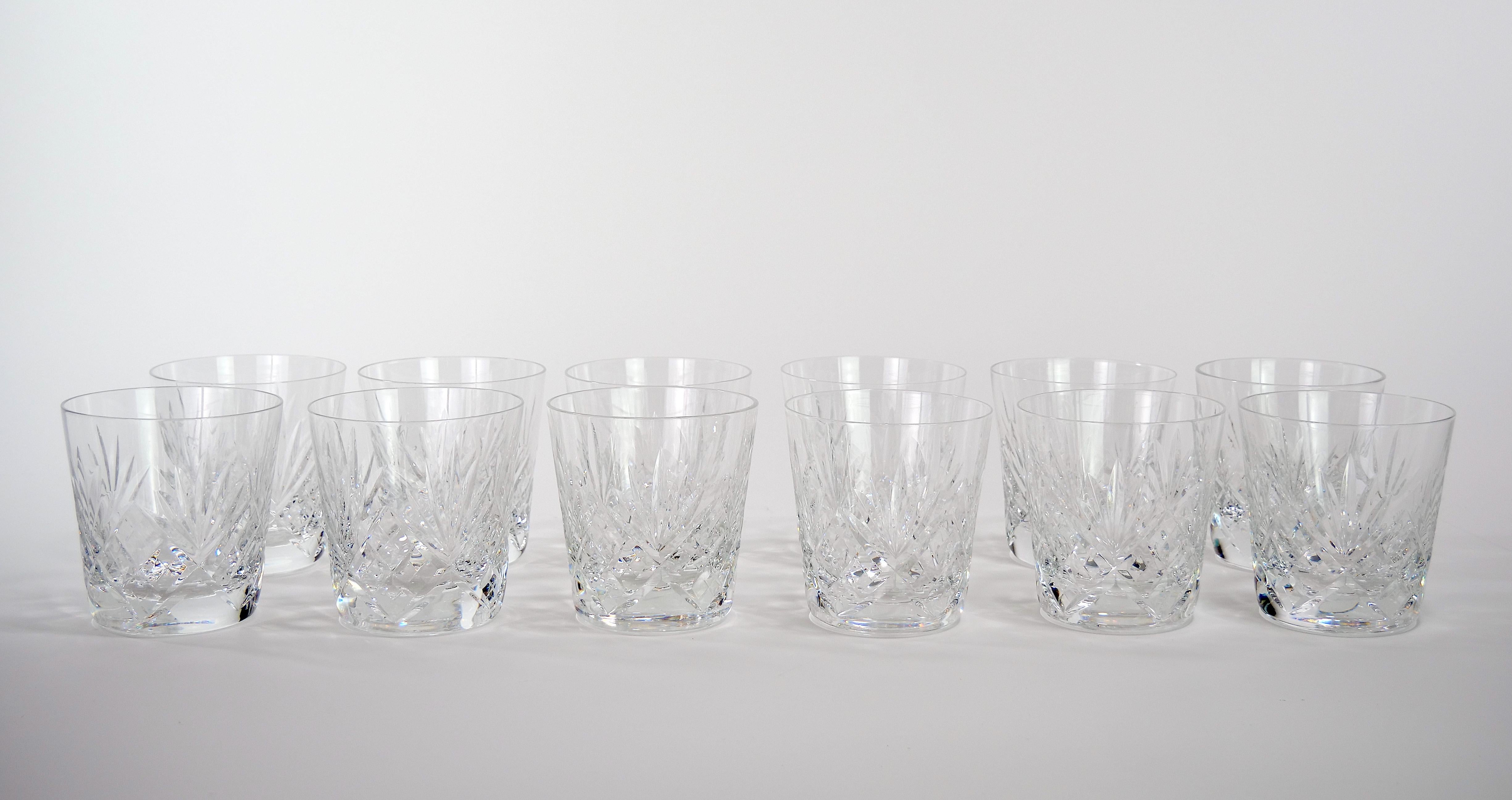 French Saint Louis Crystal Old Fashioned Barware Service / 12 People For Sale