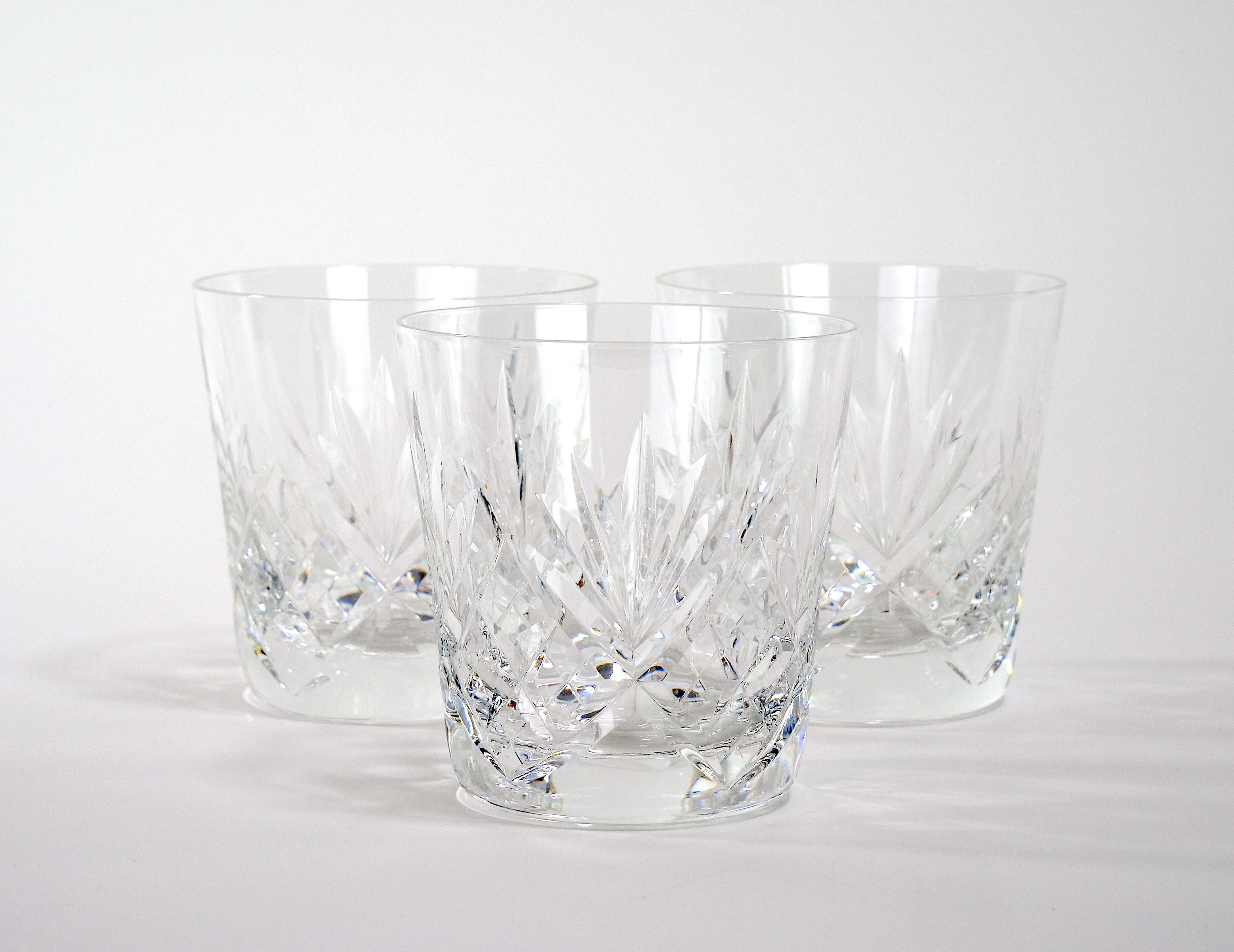 Saint Louis Crystal Old Fashioned Barware Service / 12 People In Good Condition For Sale In Tarry Town, NY
