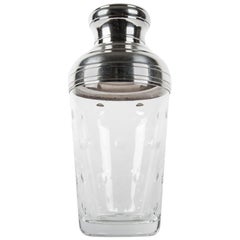 Retro Saint Louis Crystal or Silver Barware Martini Shaker