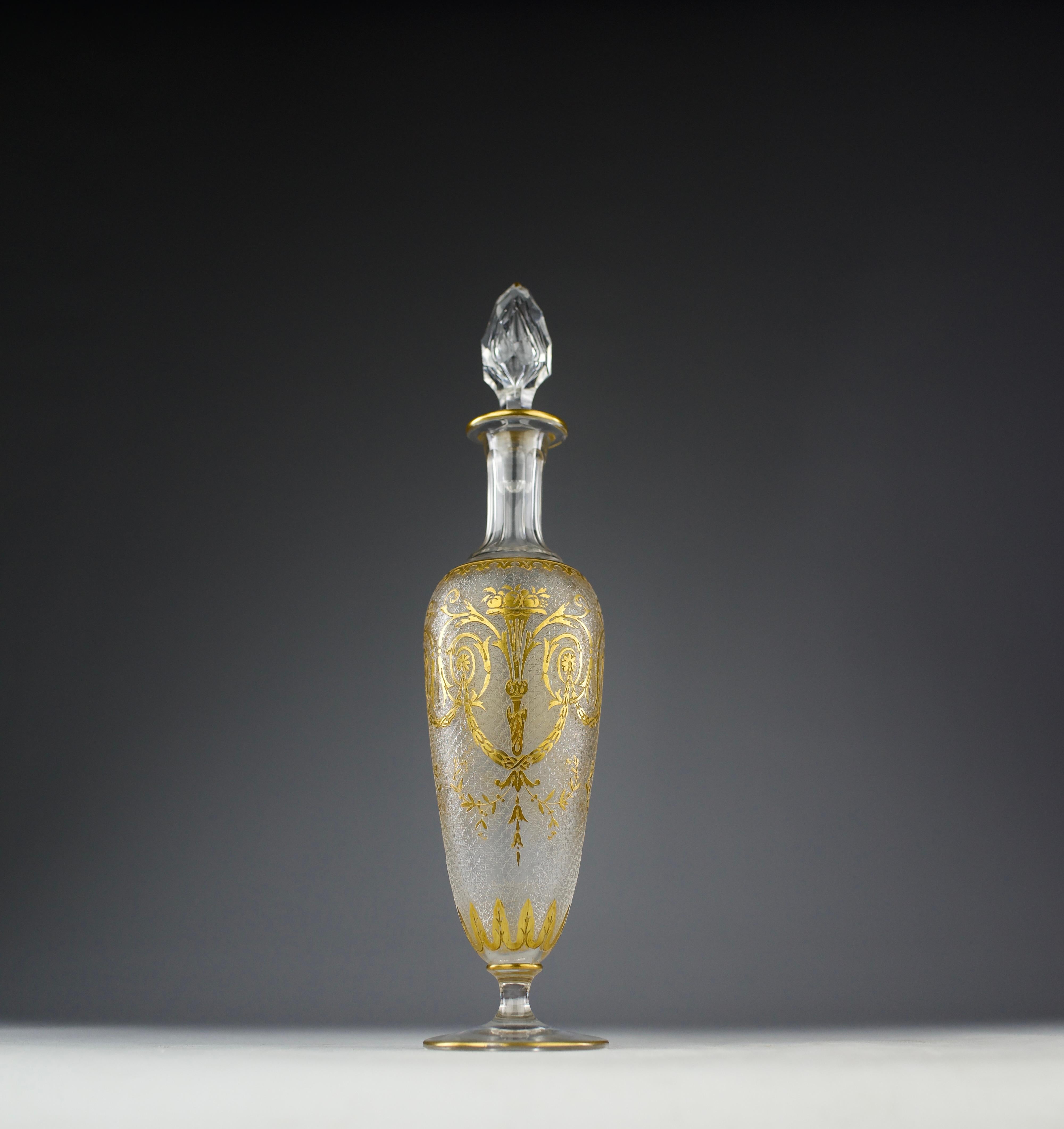 Saint Louis, Servicio de Licor de Cristal con Decoración Imperio (11 piezas), Francia Finales del siglo XIX en venta 5