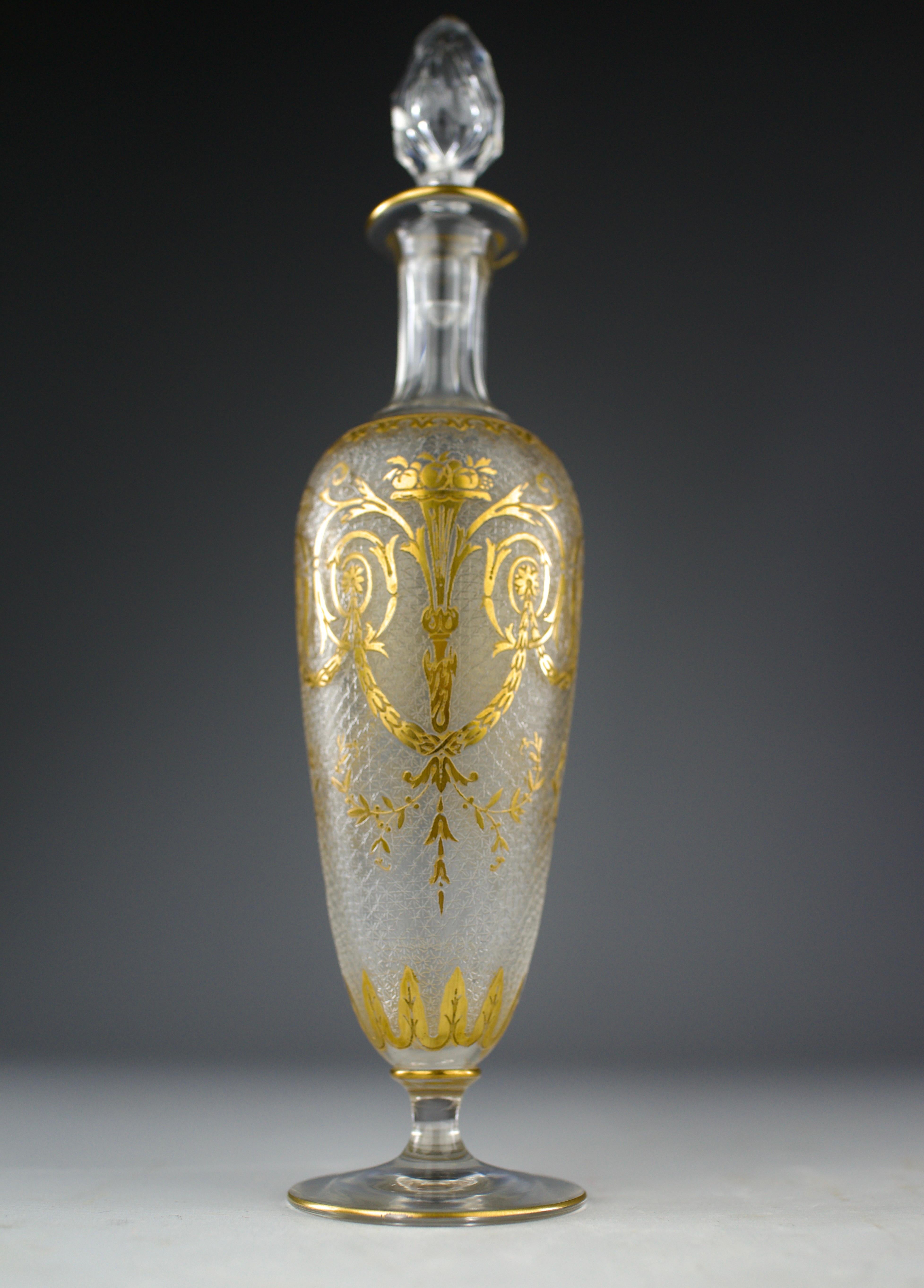 Saint Louis, Servicio de Licor de Cristal con Decoración Imperio (11 piezas), Francia Finales del siglo XIX en venta 6