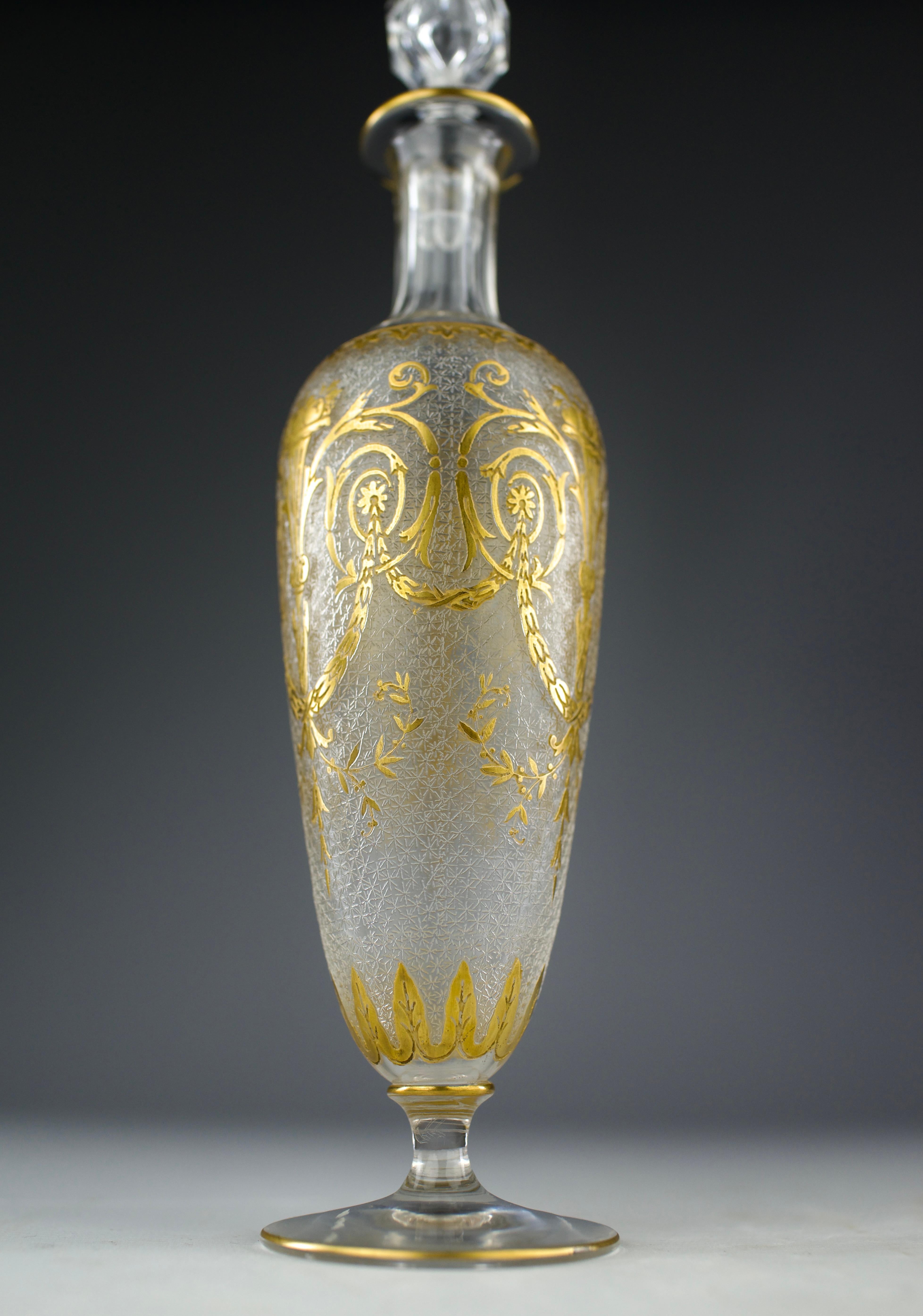 Saint Louis, Servicio de Licor de Cristal con Decoración Imperio (11 piezas), Francia Finales del siglo XIX en venta 7