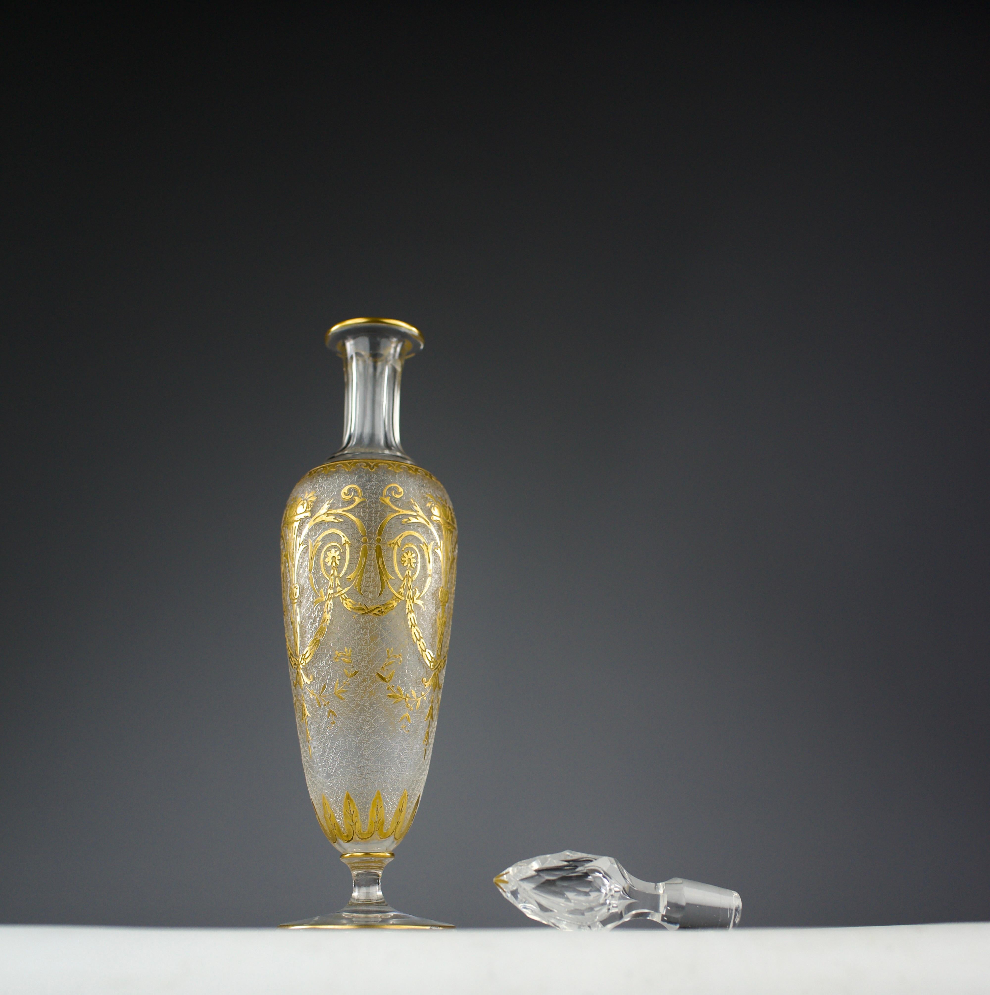 Saint Louis, Servicio de Licor de Cristal con Decoración Imperio (11 piezas), Francia Finales del siglo XIX en venta 8