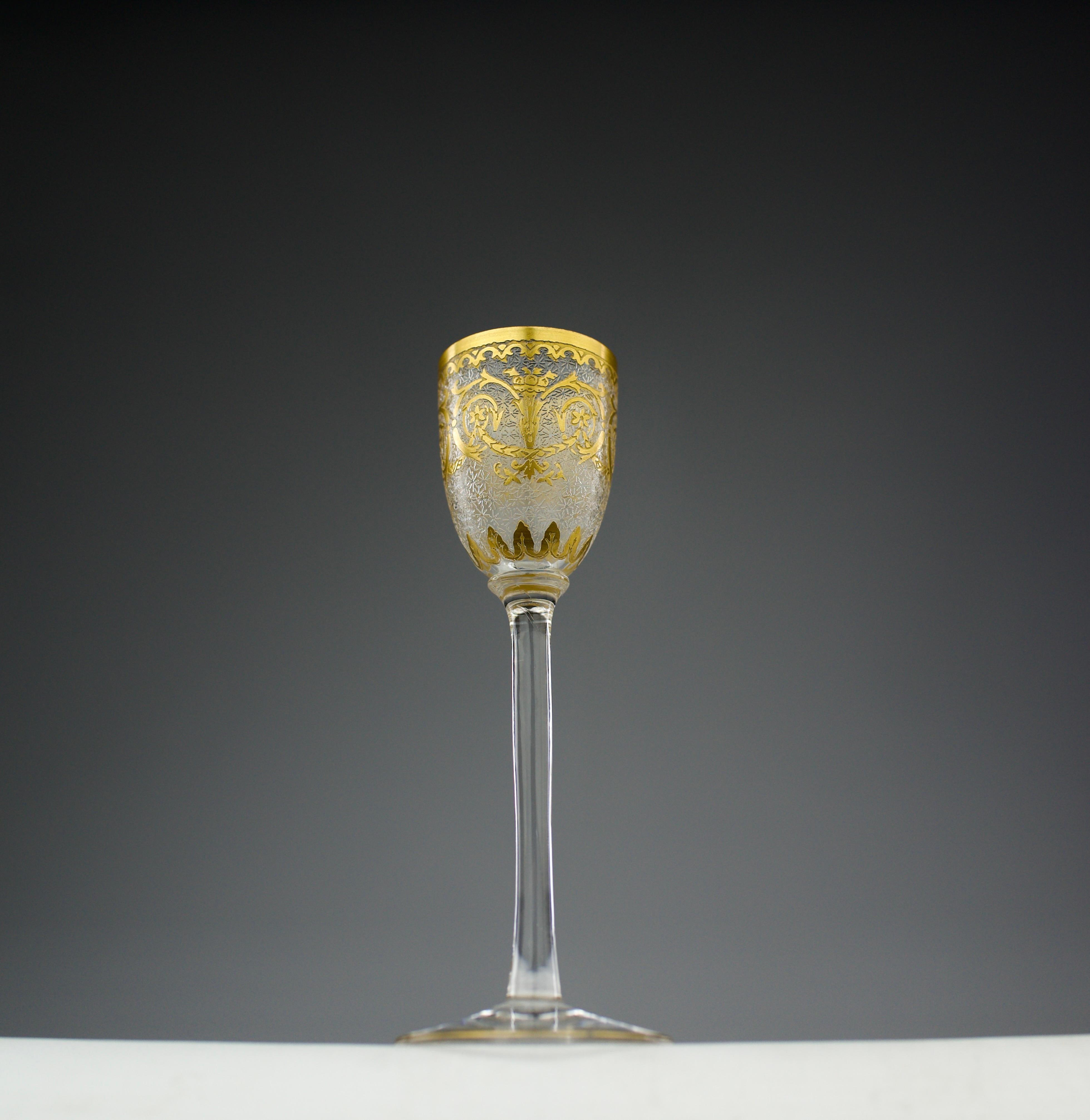Saint Louis, Servicio de Licor de Cristal con Decoración Imperio (11 piezas), Francia Finales del siglo XIX en venta 3
