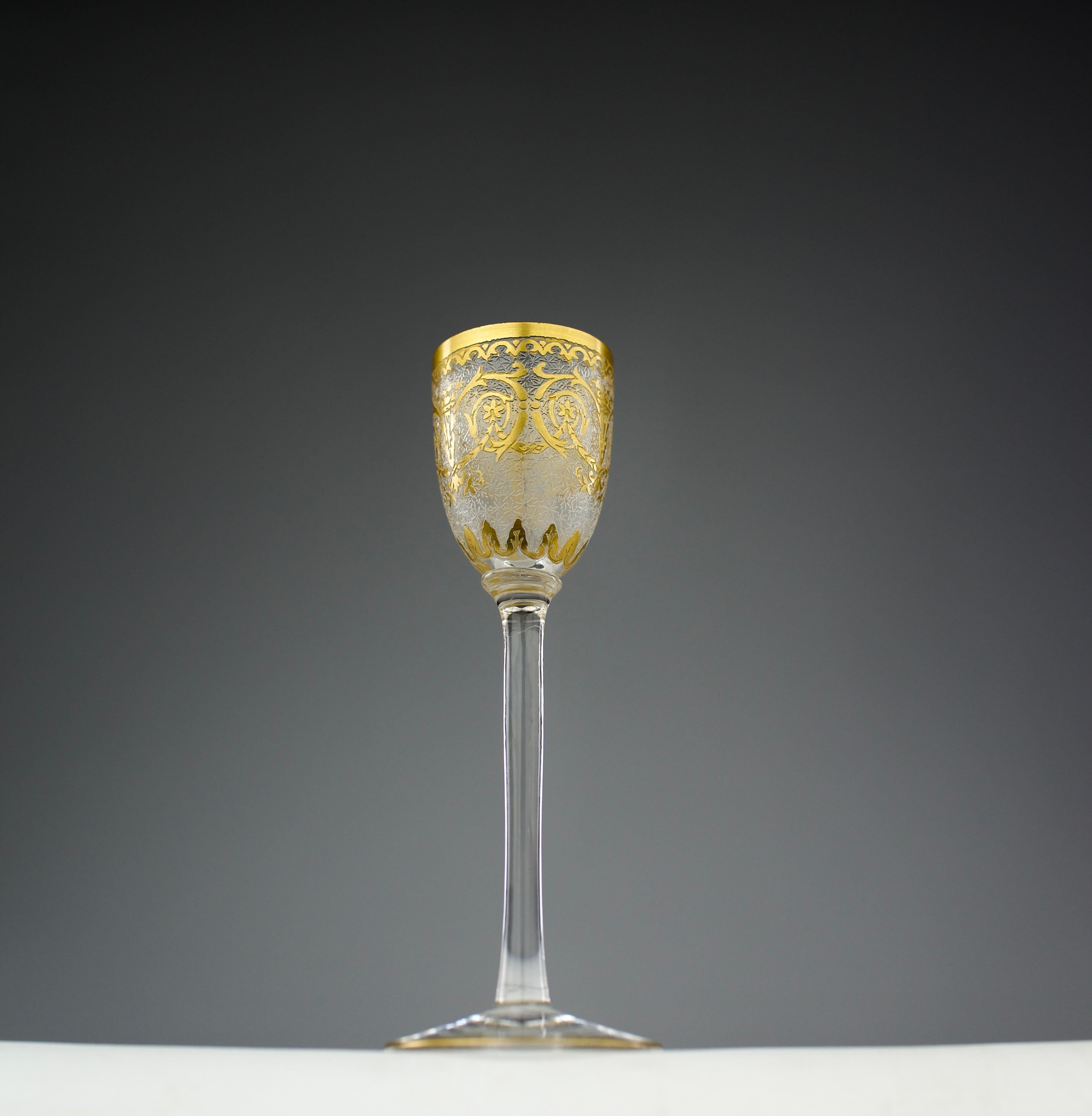 Saint Louis, Servicio de Licor de Cristal con Decoración Imperio (11 piezas), Francia Finales del siglo XIX en venta 4