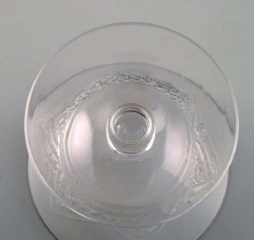 Saint-Louis, France, Eight Sherry and Wine Glasses in Clear Crystal Glass For Sale 2