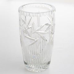 Saint Louis France Etched Crystal Vase, circa 1950