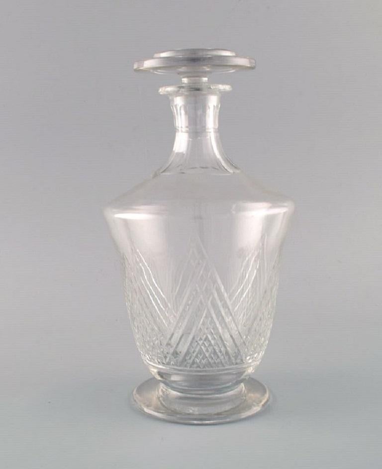 Saint-Louis, France, Sherry Set in Clear Mouth-Blown Crystal Glass In Excellent Condition In Copenhagen, DK