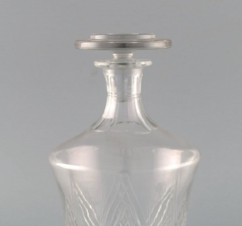 Mid-20th Century Saint-Louis, France, Sherry Set in Clear Mouth-Blown Crystal Glass